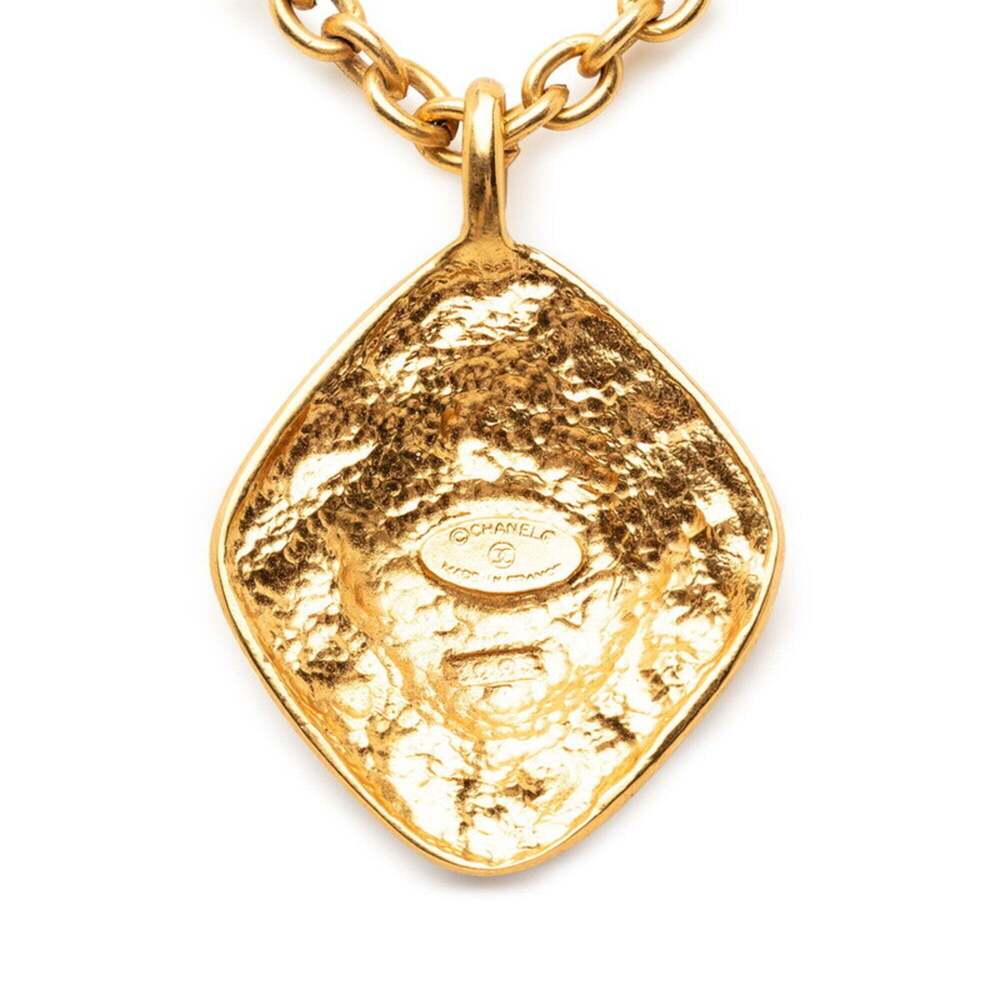 CHANEL Gold Diamond Logo Necklace - Picture 2 of 6